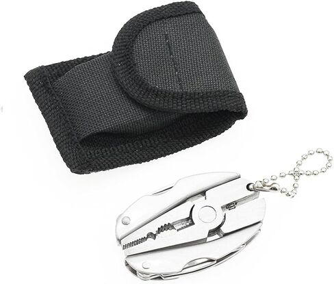 Mini Folding Pliers Multi Tool with Pouch Stainless Steel Pocket Keychain Tool for Camping Hiking Fishing Travel Small Repai in Kuwait