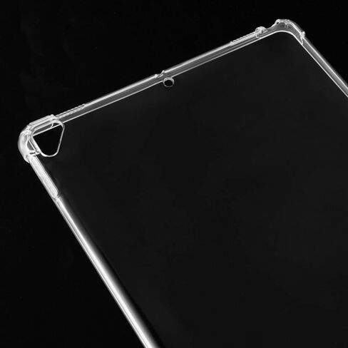 حافظة الكمبيوتر اللوحي وحامل الحامل متوافق مع حافظة iPad Air الجيل الثالث 10.5 2019، وغطاء مقاوم للصدمات ودعامة مقبض حلقي دوارة 360 درجة (شفاف) in Kuwait