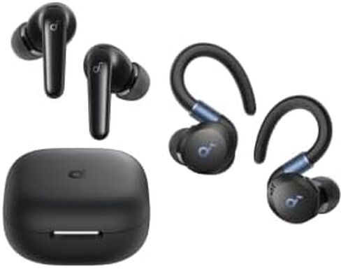 Soundcore Sport X20 من Anker، سماعات أذن True-Wireless Workout P31i من Anker، إلغاء الضوضاء التكيفي في الوقت الحقيقي، صوت عالي الدقة، سماعات أذن للترجمة، وقت تشغيل 50 ساعة، شحن سريع، IP55 in Kuwait