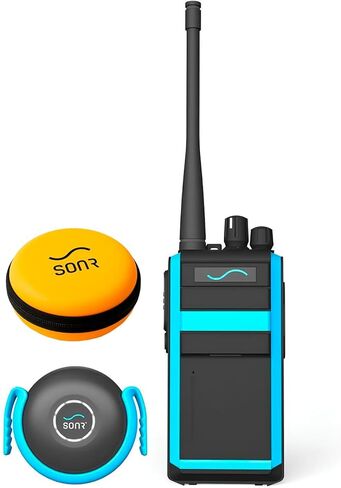 حزمة 2 في 1 SONR Swim Coach Communicator، مقاومة للماء، مجموعة السباحة تحت الماء، توصيل العظام، التدريب في الوقت الحقيقي، سماعة رأس لاسلكية وحقيبة تخزين in Kuwait