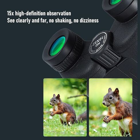PUSOKEI 15x30 Compact Binoculars, High Powered Easy Focus Binoculars for Adults and Kids with Wide Field of View, for Bird Watching Travel Sightseeing in Kuwait