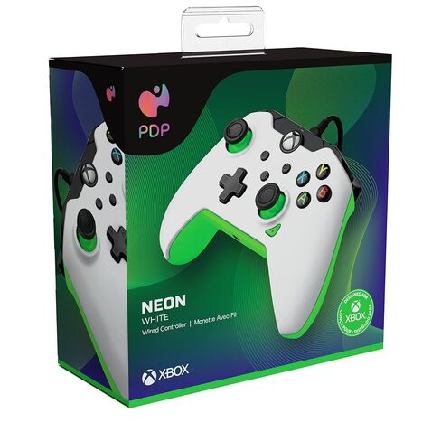 وحدة تحكم ألعاب Xbox سلكية PDP: لوحة ألعاب مرخصة لأجهزة Xbox Series X|S وXbox One وأجهزة الكمبيوتر التي تعمل بنظام Windows - عناصر التحكم في الصوت، وكابل بطول 8 أقدام، ومقبس صوت 3.5 ملم، وأزرار ومشغلات قابلة للتعيين، وتطبيق مصاحب - أبيض/أخضر (متجدد) in Kuwait