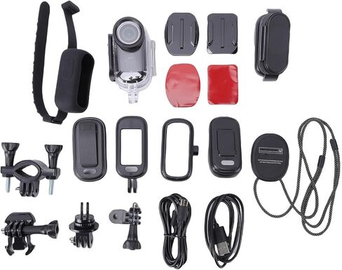 Greensen Action Camera, ABS Wearable Body Camera with 4K 8MP Recording, 1.3 Inch Screen, 1000mAh Built in Battery, Compact for Cycling Hiking Pet Recording Sports in Kuwait