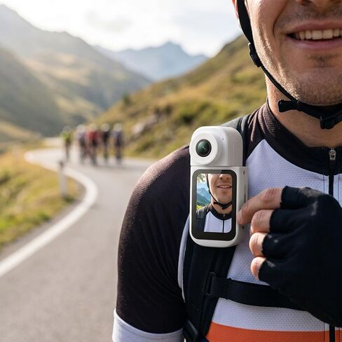 Yunseity 2.7K WiFi Action Camera, 1.47 Inch Cycling Camera with 180 Degree Rotatable Lens, Magnetic Chest Strap, Electronic Stabilization, Night Mode for Outdoor Adventure, Vlogging in Kuwait