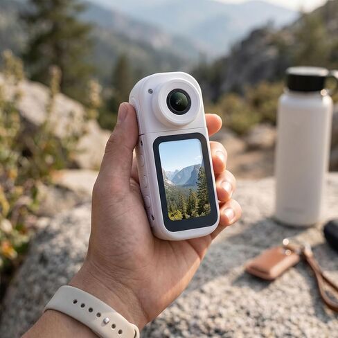 Yunseity 2.7K WiFi Action Camera, 1.47 Inch Cycling Camera with 180 Degree Rotatable Lens, Magnetic Chest Strap, Electronic Stabilization, Night Mode for Outdoor Adventure, Vlogging in Kuwait