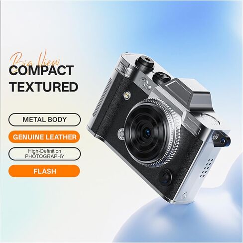 Yunseity Retro Small Camera, 20MP 2K Video Pendant Camera with 1.47 Inch Screen and Alloy Body for Streetwear Fashion and Travel Photography in Kuwait