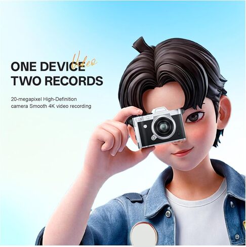 Yunseity Retro Small Camera, 20MP 2K Video Pendant Camera with 1.47 Inch Screen and Alloy Body for Streetwear Fashion and Travel Photography in Kuwait