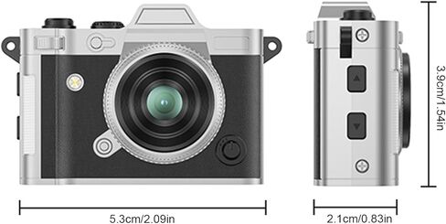 Yunseity Retro Small Camera, 20MP 2K Video Pendant Camera with 1.47 Inch Screen and Alloy Body for Streetwear Fashion and Travel Photography in Kuwait