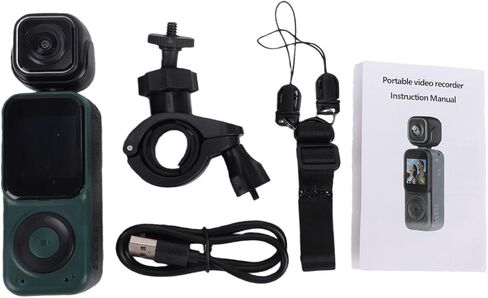 Yunseity 4K Action Camera Dual Lens WiFi Sports Camera with 2000mAh Battery Anti Shake 90 Rotatable Lens for Outdoor Cycling Vlogging in Kuwait