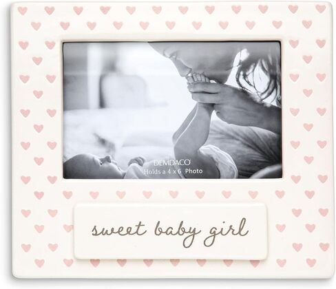DEMDACO Sweet Baby Boy Blue Holds 4 x 6 Inch Photo Ceramic Wall or Tabletop Frame in Saudi Arabia