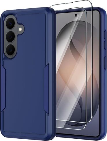 for Samsung Galaxy S26 Case with Screen Protector,Heavy Duty Military Grade Drop Protection Tough Cases,Dual-Layer Shock-Absorbing Dust Proof Rugged Durable Galaxy S 26 Cell Phone Cover 6.3" (Black) in Kuwait