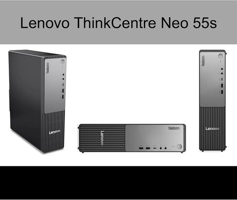 كمبيوتر سطح المكتب الصغير Lenovo ThinkCentre Neo 55s Business (AMD Ryzen 7 250، AMD Radeon 780M، 32GB DDR5، 512GB PCIe SSD، WiFi 6، Bluetooth 5.4، 200W PSU، RJ-45، Win 11 Pro) مع موسع منفذ USB DKZ in Kuwait
