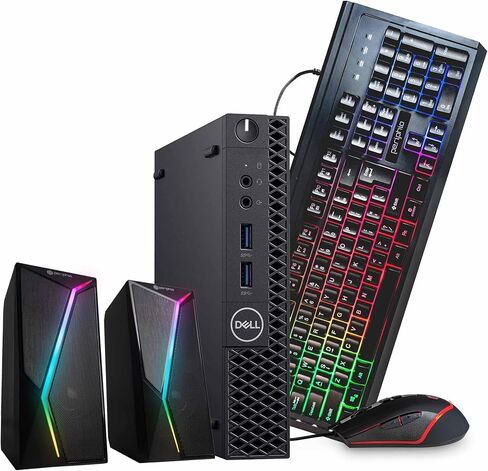 Dell OptiPlex 3070 Mini PC | Intel Core i5 9th Gen Hexa Core | 32GB RAM | 1TB SSD | Windows 11 Pro | WiFi + Bluetooth | RGB Speaker | (Renewed) in Kuwait