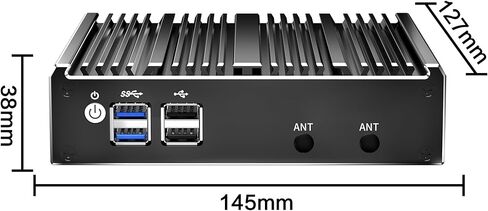 Fanless Mini PC, Industrial PC, Mini Computer Dual Core N2840, 4K HD+VGA, 2Gigabit Ethernet, USB, Mini Desktop PC HD VAG Dual Display, WiFi/Win10/Linux,8GB RAM 128GB SSD in Kuwait