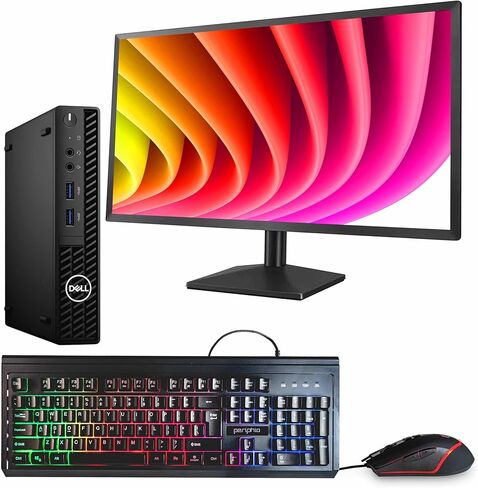 Dell OptiPlex 3090 Mini PC | Intel Core i5 10th Gen Hexa Core | 16GB RAM | 500GB SSD | Windows 11 Pro | 24" LCD Monitor | WiFi + Bluetooth | (Renewed) in Kuwait