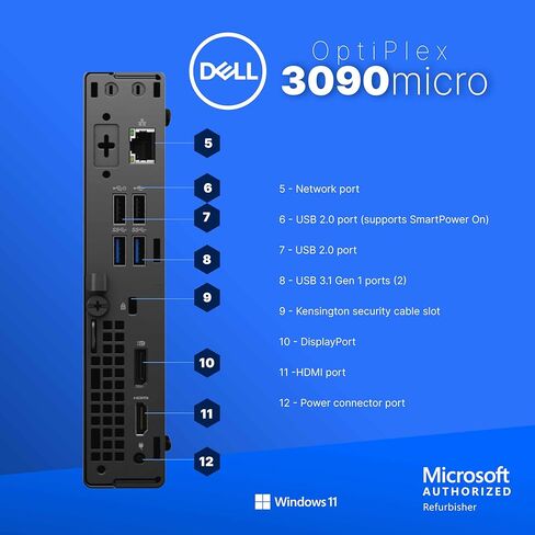 Dell OptiPlex 3090 Mini PC | Intel Core i5 10th Gen Hexa Core | 16GB RAM | 500GB SSD | Windows 11 Pro | 24" LCD Monitor | WiFi + Bluetooth | (Renewed) in Kuwait