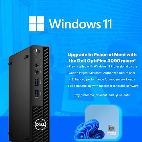 Dell OptiPlex 3090 Mini PC | Intel Core i5 10th Gen Hexa Core | 16GB RAM | 500GB SSD | Windows 11 Pro | 24" LCD Monitor | WiFi + Bluetooth | (Renewed) in Kuwait
