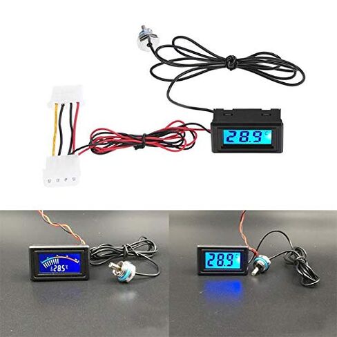 G1 4 Thread Water Block LED Display Temperature Detector Thermometer with 4Pin Power Plug for PC Water Cooling System in Kuwait