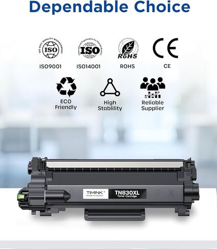 خراطيش حبر TN830XL ​​متوافقة بديلة لطابعة Brother TN 830XL ​​TN830 TN830 XL لطابعة Brother HL-L2460DW DCP-L2640DW HL-L2405W MFC-L2820DW HL-L2480DW HL-L2400D 4PK (عالية الإنتاجية) in Kuwait