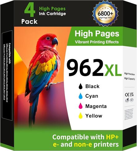 962XL Ink Cartridges Combo Pack Replacement for HP 962 HP 962XL Ink Cartridges Work for HP Officejet Pro 9015e 9010 9025e 9010e 9012 9015 9018 9020 Printers (4 Pack) in Kuwait