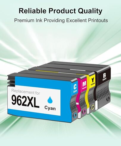 962XL Ink Cartridges Combo Pack Replacement for HP 962 HP 962XL Ink Cartridges Work for HP Officejet Pro 9015e 9010 9025e 9010e 9012 9015 9018 9020 Printers (4 Pack) in Kuwait