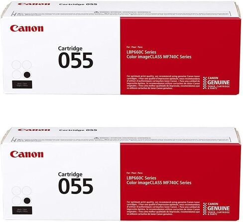 Canon 2 Pack CRG 055 Standard Capacity Toner Cartridge for MF743 & MF741 Printers, Black in Kuwait