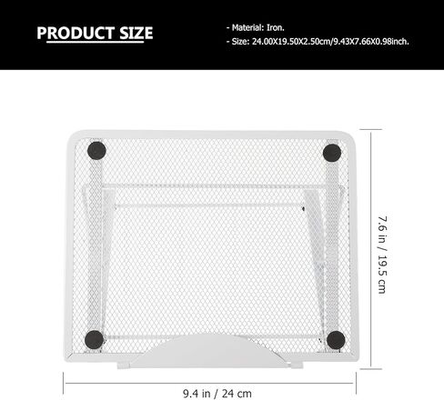 Zerodeko Foldable Metal Laptop Stand Portable Computer Bracket with Heat Dissipation for Desktop Tablets, Adjustable Height White Laptop Rack for Office and Travel in Kuwait