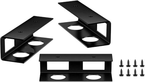 BESPORTBLE Desk Laptop and Tablet Holder 3pcs Set Plastic Mount Storage Bracket for Office Study Room Organizer Black in Kuwait