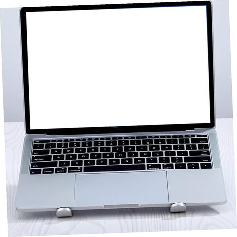 Uonlytech Adjustable Aluminum Laptop Stand Foldable Computer Bracket with Heat Dissipation for Portable Notebook Use, Silver Portable Desk Riser Compatible with Laptops and Tablets in Kuwait