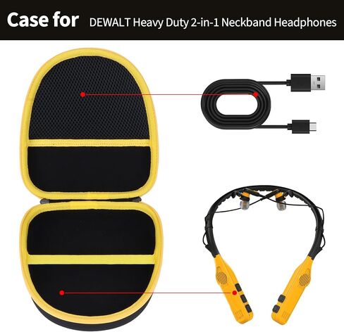 Case for DEWALT Heavy Duty 2-in-1 Neckband Headphones in Kuwait