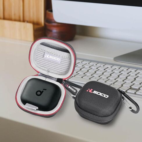 حافظة صلبة RLSOCO لسماعات Anker Soundcore P30i المانعة للضوضاء | حقيبة تخزين مقاومة للصدمات، والغبار، ومقاومة للماء، مع خطاف معدني قوي (الجراب فقط) in Kuwait