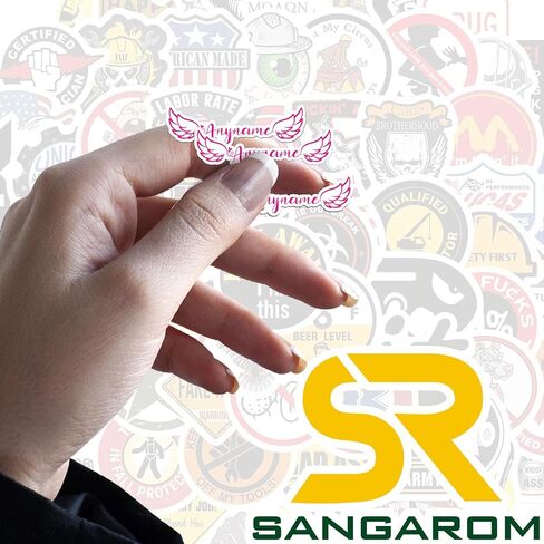 Custom Angel Wings Name Sticker Personalized Text with Fairy Style Decal Waterproof Vinyl Decal for Water Bottles Tumbler Laptop Hard Hat Car Kindle Gifts for Girl Boy in Kuwait