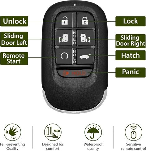 Replacement for 2025 2026 Honda Odyssey Key Fob Remote Control KR5TP-4 7 Buttons 433MHz in Kuwait
