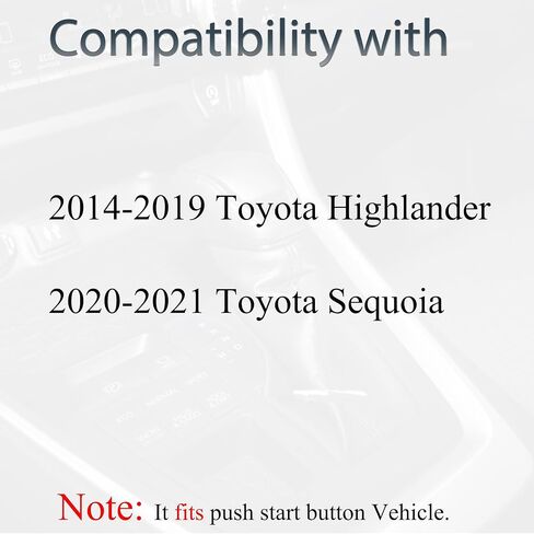 SUPALAND Smart Key Fob Keyless Entry Fits for Toyota Highlander 2014 2015 2016 2017 2018 2019 Remote Control Key Replacement HYQ14FBA, 281451-2110 (AG Board) 4 Buttons in Kuwait