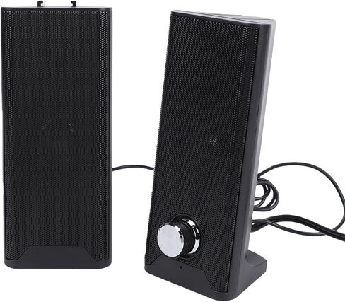LICAEVEY PC Speaker Soundbar, USB Plug and Play Computer Speakers with Volume Knob for Desktop, 35mm Sound Input Gaming Speakers with 130cm Cables in Kuwait