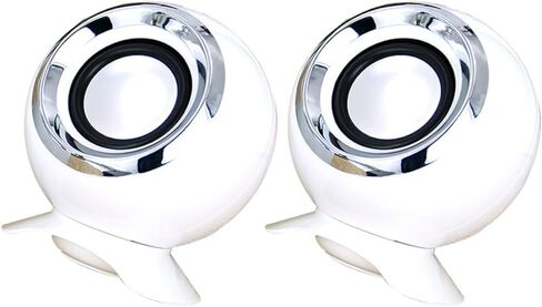 Mini USB Computer Speaker 2.0 High Volume Compact Voice Box with Bass Resonator for Desktop Laptop Office Use, White in Kuwait