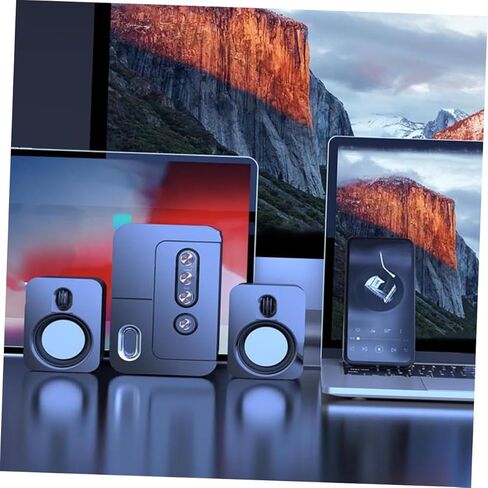 VALICLUD USB كمبيوتر محمول سطح المكتب مكبرات الصوت ثلاثية الأبعاد الصوت المحيطي باس مكبر الصوت صندوق أسود للاستخدام المنزلي والمكاتب in Kuwait