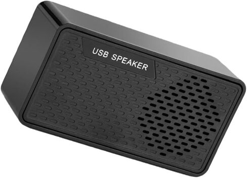 مكبر صوت للكمبيوتر المحمول USB من OUNONA مع صوت محيطي ومضخم صوت صغير، مكبر صوت USB محمول للكمبيوتر المكتبي، متوافق مع طاقة DC5v، أسود in Kuwait