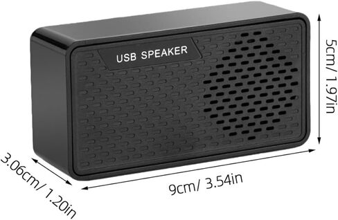 مكبر صوت للكمبيوتر المحمول USB من OUNONA مع صوت محيطي ومضخم صوت صغير، مكبر صوت USB محمول للكمبيوتر المكتبي، متوافق مع طاقة DC5v، أسود in Kuwait