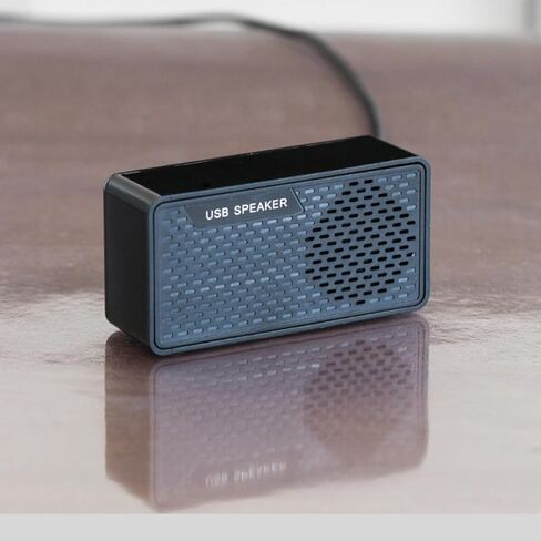 مكبر صوت للكمبيوتر المحمول USB من OUNONA مع صوت محيطي ومضخم صوت صغير، مكبر صوت USB محمول للكمبيوتر المكتبي، متوافق مع طاقة DC5v، أسود in Kuwait