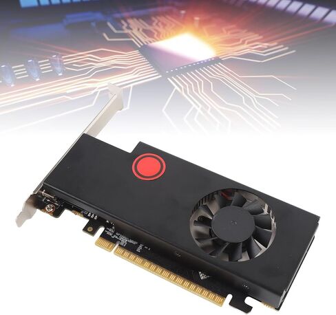 Graphics Card, 4GB DDR5 128 Bit 1116MHz 1653MHz PCI Express 2.0 16X Video Card for Desktop Computer, with HD Multimedia Interface and DisplayPort in Kuwait
