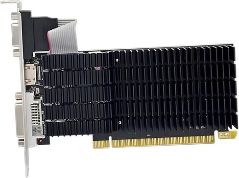 R5230 2G DDR3 Low Profile Graphics Card, 64 Bit PC Video Card with Single Fan Cooling, DVI VGA for 7 8 10 Multi Display in Kuwait