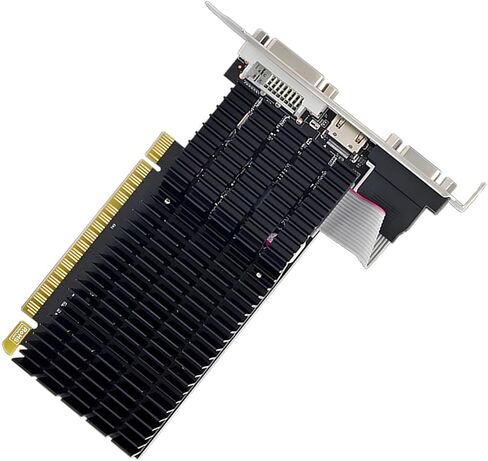 R5230 2G DDR3 Low Profile Graphics Card, 64 Bit PC Video Card with Single Fan Cooling, DVI VGA for 7 8 10 Multi Display in Kuwait