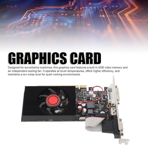 بطاقة رسومات GT730 4 جيجا DDR3، بطاقة فيديو 128 بت مع تردد أساسي 650 ميجا هرتز وDVI VGA مزدوج، لألعاب الكمبيوتر 10 11 Vista in Kuwait