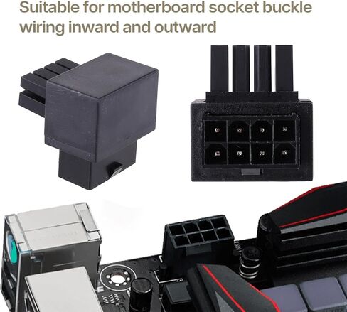 ATX8Pin Female 90 Degree Angled to 8Pin Male Power Adapter GPU Steering Connector for Desktops Graphics Card Adapter for Desktops Graphics Card in Kuwait