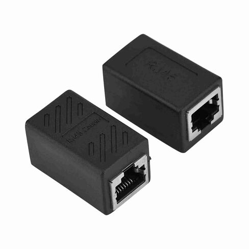 Compact Lightweight RJ45 Network Connector for Stable Connection, 2PCS RJ45 Female to Female Ethernet Extender for LAN Cable Spacesaving Solution in Kuwait