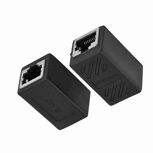 Compact Lightweight RJ45 Network Connector for Stable Connection, 2PCS RJ45 Female to Female Ethernet Extender for LAN Cable Spacesaving Solution in Kuwait