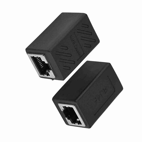 Compact Lightweight RJ45 Network Connector for Stable Connection, 2PCS RJ45 Female to Female Ethernet Extender for LAN Cable Spacesaving Solution in Kuwait