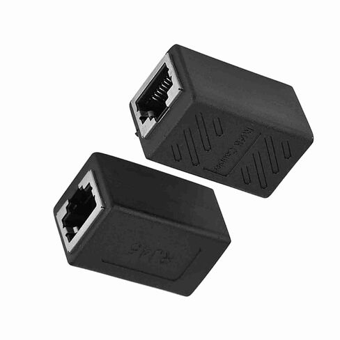 Compact Lightweight RJ45 Network Connector for Stable Connection, 2PCS RJ45 Female to Female Ethernet Extender for LAN Cable Spacesaving Solution in Kuwait