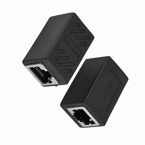 Compact Lightweight RJ45 Network Connector for Stable Connection, 2PCS RJ45 Female to Female Ethernet Extender for LAN Cable Spacesaving Solution in Kuwait